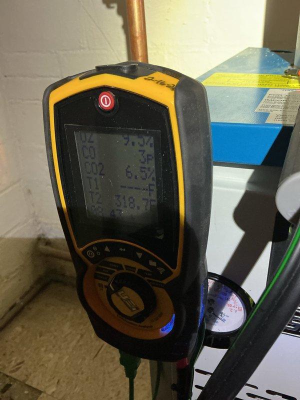 Completed comprehensive tune-up and maintenance service on two gas-fired boiler systems. Primary unit serviced was a Slant/Fin Sentinel SE-70 EDP gas-fired boiler. Performed standard maintenance protocol including combustion analysis, temperature differential testing across supply and return lines, inspection of gas connections and flexible conduits, verification of relief valve settings and maximum operating parameters, and visual inspection of all associated piping and controls. Documented system operating temperatures and confirmed proper functionality of both heating units.