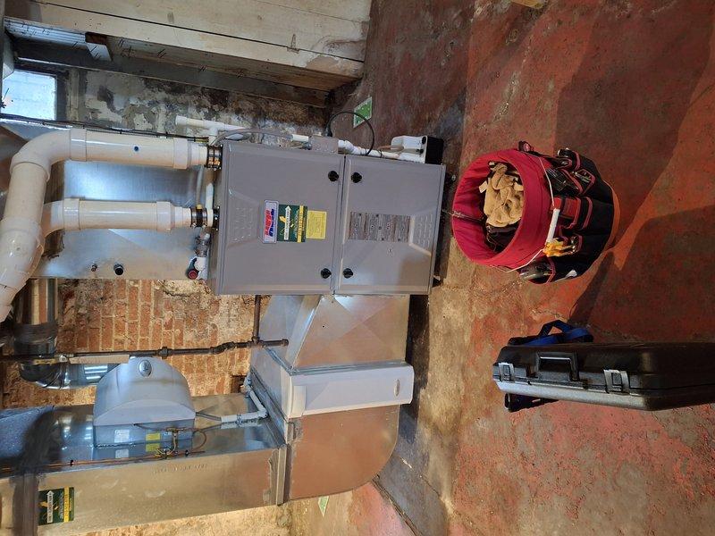 Completed scheduled furnace maintenance including replacement of the standard furnace filter and Aprilaire air cleaner media. Performed visual inspection of heat exchanger, burner assembly, and venting system. All components found operating within normal parameters with no safety concerns identified at time of service.
