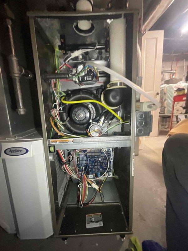 Completed scheduled preventive maintenance on two residential furnace systems. Performed comprehensive inspections of both units, including examination of gas valves, control boards, blower motors, electrical connections, and safety devices. Verified proper operation of all components, checked wire connections and terminations, inspected PVC condensate drainage routing, and confirmed system functionality. All equipment found operating within normal parameters with no deficiencies noted.