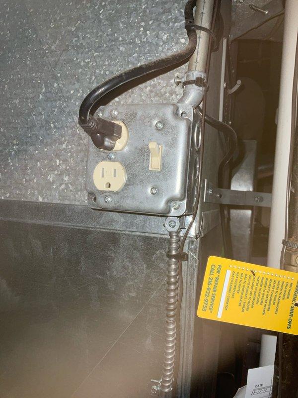 Responded to service call regarding non-functional humidifier and concerns about water heater installation water line. Upon inspection, confirmed that the humidifier issue was unrelated to the recent water heater installation completed earlier in the week. Examined plumbing connections, copper piping, and water supply lines in utility area. Assessed electrical components and mounting hardware associated with HVAC system. Advised customer that humidifier malfunction required separate evaluation and was not connected to water heater installation work.