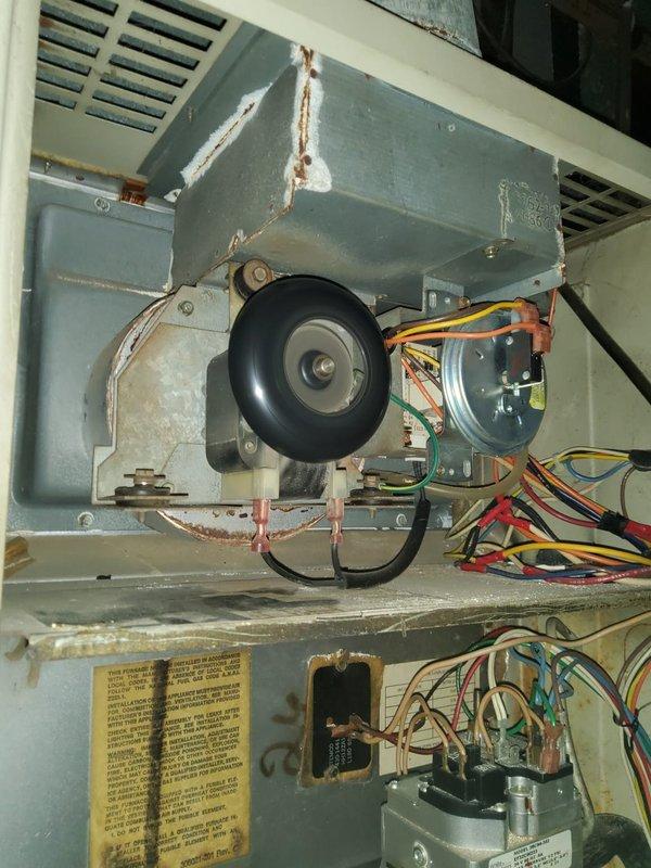 Completed comprehensive heating system tune-up on 20-year-old furnace experiencing unusual operational sounds. Performed full inspection of blower assembly, inducer motor, heat exchanger, gas valve, and all electrical connections; cleaned blower wheel and burner assembly; tested all safety controls and verified proper system operation. Addressed age-related wear concerns including surface corrosion on metal components and verified all wiring connections were secure; system now operating within normal parameters with improved performance and reduced noise levels.