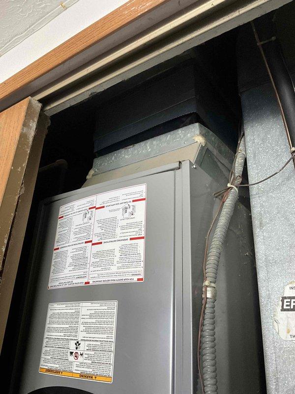 Responded to no heat call on 20+ year old furnace system. Diagnosed failed inducer motor requiring replacement. Due to unit age and parts availability issues, provided estimate for complete system replacement including new furnace and necessary ductwork connections.