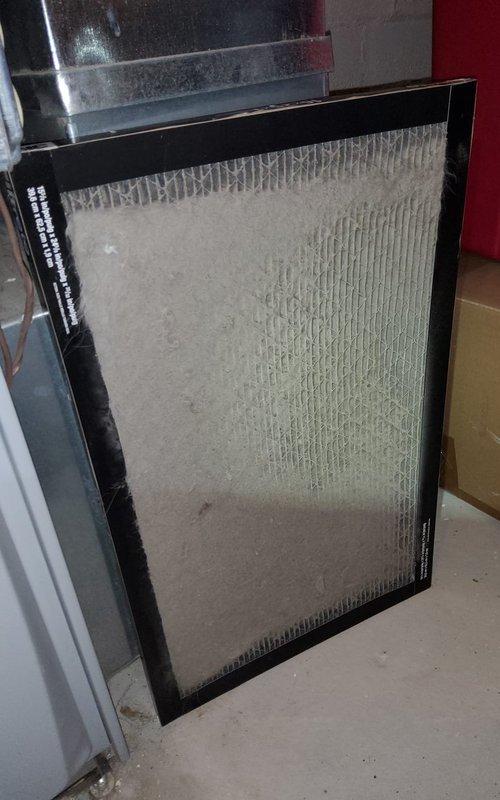 Completed comprehensive furnace tune-up on older residential heating system of unknown age. Performed thorough inspection of blower motor assembly, verified electrical connections, and assessed overall system operation. Replaced dirty air filter with appropriate-sized pleated filter to ensure proper airflow and system efficiency.