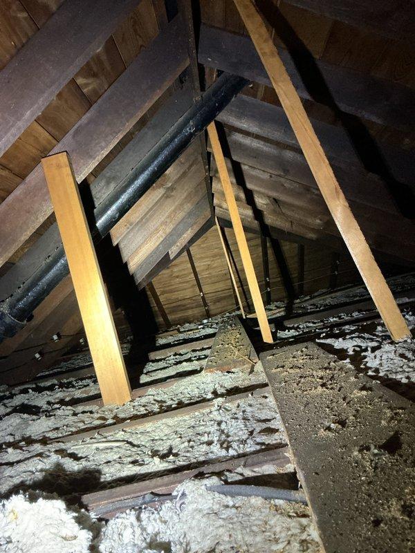 Conducted on-site assessment of residential property to provide heating options for second floor. Evaluated attic space and existing electrical infrastructure to determine feasibility of extending ductwork from current HVAC system versus installing ductless mini-split units. Documented attic framing, existing ductwork routing, insulation conditions, and available electrical panel capacity to develop comprehensive estimate for customer consideration.
