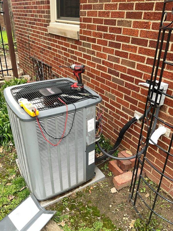 Completed preventative maintenance on residential air conditioning system over 10 years old. Performed standard tune-up procedures including inspection of outdoor condensing unit, refrigerant lines, and electrical connections. Unit operational upon service completion.