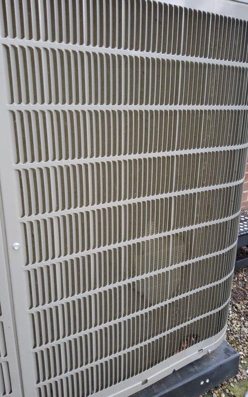 Responded to no cooling call on 4-year-old residential air conditioning system. Upon arrival, performed complete system diagnostic including visual inspection of indoor air handler unit located in attic space and outdoor condensing unit. Verified proper airflow through system, checked refrigerant pressures, and tested electrical components including contactors, capacitors, and safety switches. Inspected condensate drain line and float switch operation to ensure proper drainage and system protection. Examined outdoor condenser coil condition and noted surface discoloration and staining requiring attention. Cleaned condenser coils to remove accumulated debris and restore proper heat transfer efficiency. Verified system operation after service, confirmed adequate cooling performance, and ensured all safety devices functioning correctly. System restored to normal operation with proper temperature differential across evaporator coil. Documented equipment conditions with photographs for serv