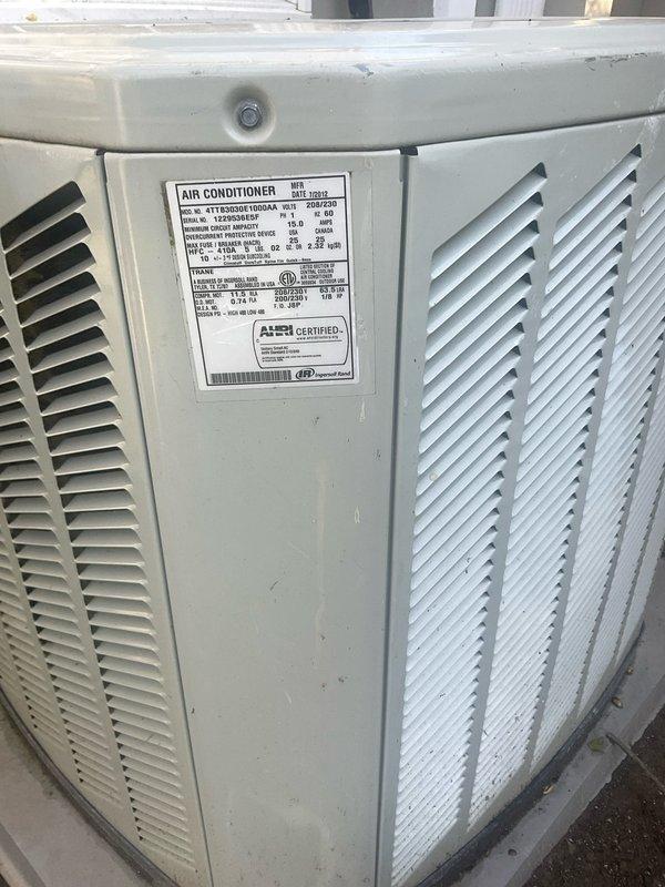 Completed preventative maintenance on residential air conditioning system. Performed thorough inspection of outdoor condensing unit and internal electrical components, including capacitor, contactor, and motor connections. Cleaned accumulated dust, debris, and cobwebs from electrical compartment and verified all wire connections were secure. System operational and running within normal parameters upon completion.
