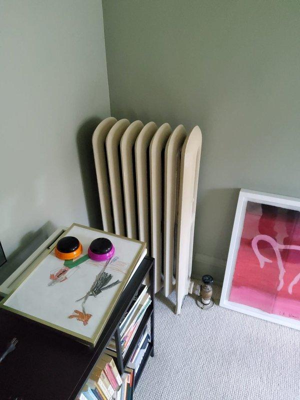 Responded to service call for inconsistent heating in nursery room of residence with 16-year-old furnace system. Inspected traditional radiator heating units throughout home, including nursery radiator and connecting piping. Verified proper heat distribution, checked radiator valve operation, and confirmed system functionality. All radiators found operating within normal parameters with adequate heat output to occupied spaces.