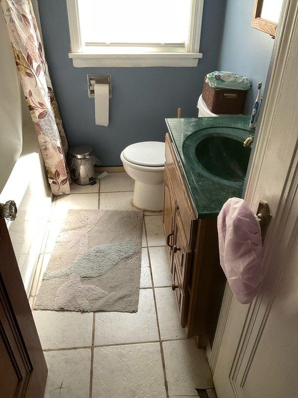 Responded to recurring clogged drain stack issue in residential bathroom. Upon inspection, assessed existing cast iron drain stack system that had previously failed to be cleared by another service provider. Evaluated condition of drain stack and surrounding plumbing infrastructure, including ceiling access point and bathroom fixtures. Performed diagnostic assessment to determine whether drain could be successfully cleared or if replacement from cast iron to PVC piping would be necessary for permanent resolution. Documented existing conditions of drain stack, ceiling access area, and affected bathroom plumbing system through photographic evidence for repair recommendations.