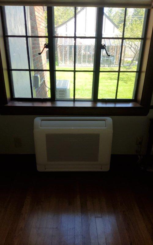 Responded to install callback for newly installed mini split system with potential refrigerant loss. Upon arrival, inspected both indoor wall-mounted evaporator unit and outdoor condensing unit. Verified proper installation of refrigerant lines, electrical connections, and condensate drainage. Checked system pressures and confirmed refrigerant charge was within manufacturer specifications. System tested and operating normally with no leaks detected.