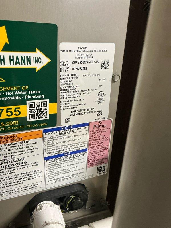 Performed annual maintenance tune-up on 1-year-old Bryant air conditioning system. Upon arrival, noted that the decorative Bryant nameplate disc (5-6" diameter) from the top of the condensing unit had blown off due to wind. Conducted comprehensive system diagnostics using Fieldpiece SMAN refrigerant manifold and micron gauge, verifying refrigerant pressures, temperatures, and superheat/subcooling values to ensure proper system operation. All measured parameters were within manufacturer specifications. Completed standard maintenance procedures including inspection of electrical connections, capacitor testing, and airflow verification. System operating normally with no performance issues detected.