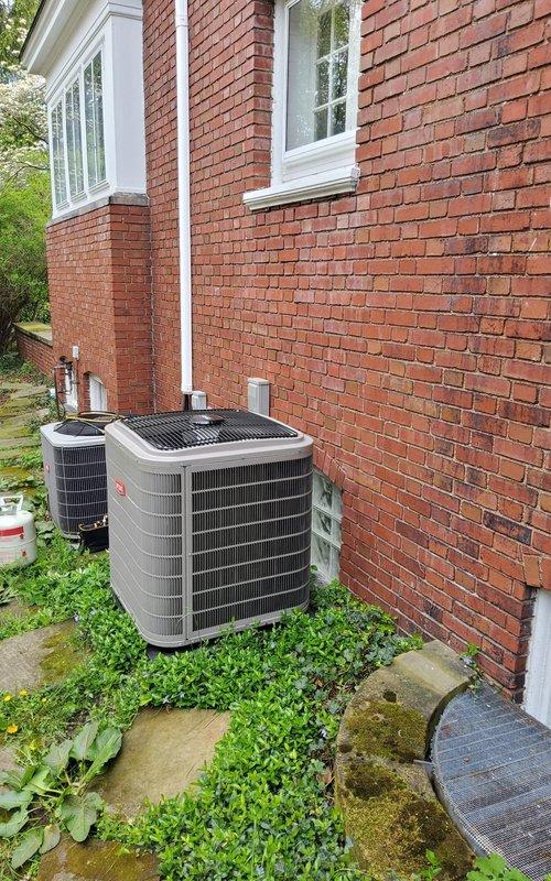 Completed startup and commissioning of newly installed air conditioning system. Verified proper installation of indoor air handler unit in attic space with appropriate mounting, drainage piping, refrigerant line connections, and electrical wiring terminations. Confirmed outdoor condenser units are properly positioned with adequate clearance, secure electrical connections, and refrigerant line sets properly insulated and routed through exterior wall penetrations. System tested and operational.