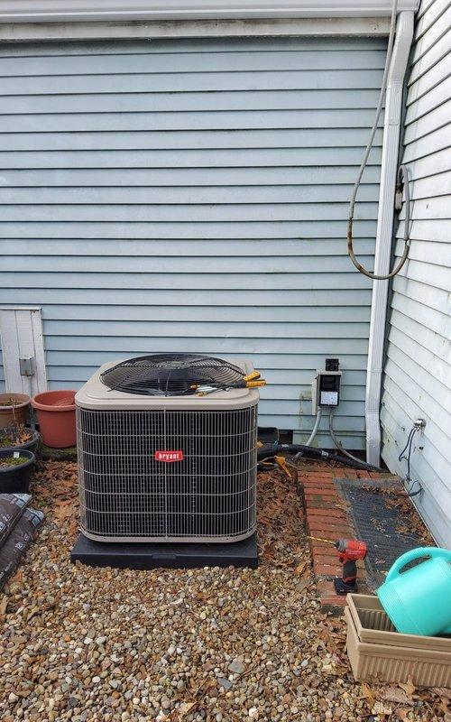 Performed seasonal air conditioning start-up on Bryant outdoor condensing unit. Conducted comprehensive system inspection and operational testing to verify proper function for the cooling season. Unit powered up successfully with all electrical components operating within normal parameters.