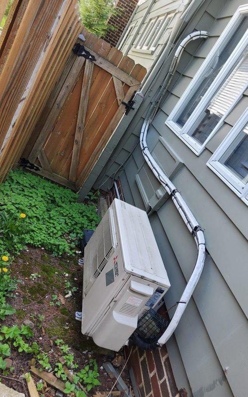 Completed comprehensive cooling system tune-up on rooftop-mounted Armstrong air conditioning unit and associated wall-mounted components. Performed standard preventive maintenance procedures including inspection of condenser unit, refrigerant line sets, electrical connections, and outdoor equipment installation integrity. All systems evaluated and found operating within normal parameters, with photographic documentation captured for service records.