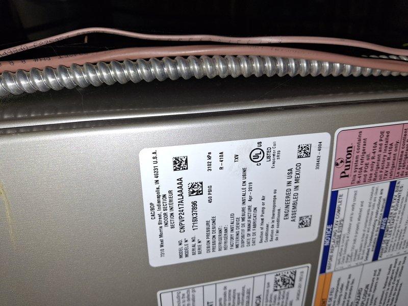 Completed cooling maintenance on two systems including a mini-split unit. Performed comprehensive inspection of indoor evaporator coil assembly, verifying cleanliness of vertical fin array and proper seating of housing gaskets. Documented equipment specifications and model information for Carrier unit CNPVP36LARMAA. Inspected refrigerant line set and flexible conduit connections, confirming no visible leaks or deterioration. All systems operating within normal parameters upon completion of preventive maintenance procedures.