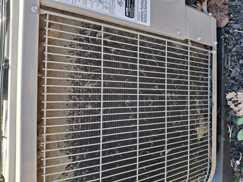 Completed routine maintenance tune-up on three-year-old furnace and air conditioning system. Performed comprehensive inspection of both units, including cleaning of outdoor condenser coils which showed debris accumulation on protective grille, checked refrigerant levels, tested electrical connections, and verified proper airflow through ventilation components. Both systems operating within normal parameters with no issues identified.