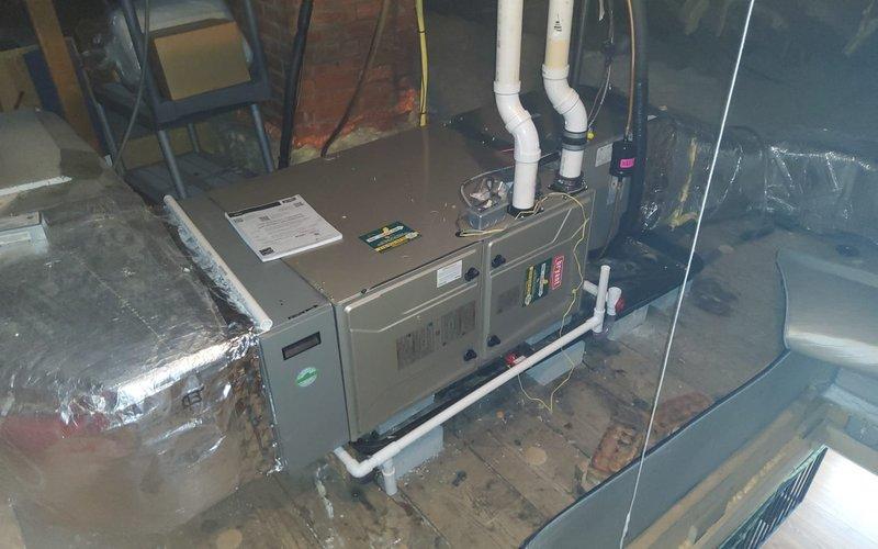 Completed comprehensive annual cooling system maintenance on residential HVAC system. Performed full AC tune-up on outdoor condensing unit and indoor air handler, including inspection of all major components, refrigerant line assessment, electrical connections verification, and system performance evaluation. All equipment found operating within normal parameters with no issues identified. System ready for cooling season operation.
