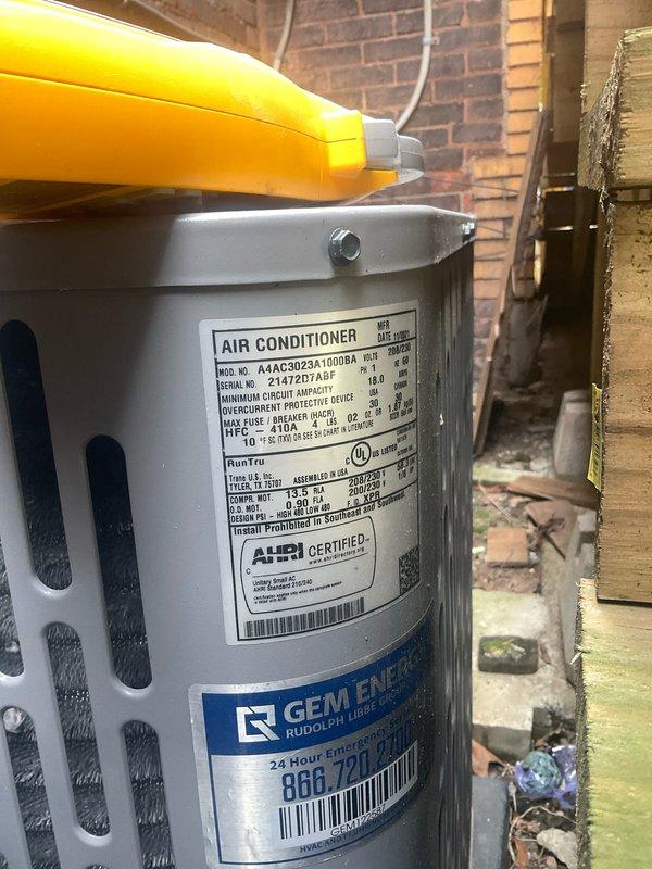 Completed scheduled cooling maintenance on two RunTru air conditioning systems. Performed comprehensive inspection of both outdoor condensing units, including visual assessment of components, electrical connections, and manufacturer specification verification. Units were found in operational condition with proper labeling and identification intact. Routine preventive maintenance procedures were executed according to manufacturer guidelines, and photographic documentation was captured for service records.