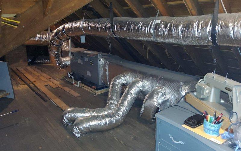 Completed routine cooling system maintenance tune-up on residential HVAC system as part of home maintenance plan. Performed comprehensive inspection of outdoor condensing unit and indoor air handling equipment located in attic space, checking refrigerant levels, electrical connections, and ductwork integrity. Customer has been notified that a follow-up appointment will be scheduled to address any additional service needs identified during this inspection.