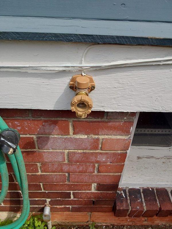 Responded to service call to inspect and evaluate a previously installed faucet system. Upon arrival, performed comprehensive assessment of exterior hose bib mounted on brick foundation and traced supply lines through basement utility area. Inspected copper piping, mounting hardware, and connection points for proper installation, leaks, and operational functionality. Verified valve operation, checked for any signs of water damage or deterioration, and confirmed system is functioning as intended with no immediate repairs required.