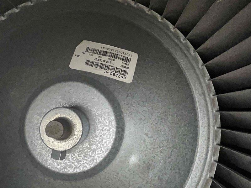 Completed routine cooling system maintenance on a 12-year-old air conditioning unit, including comprehensive inspection of the blower motor assembly and verification of refrigerant pressures and system temperatures. All measured values were within manufacturer specifications, with operating pressures of 906 PSIG on the high side and 271.0 PSIG on the low side, confirming proper system charge and performance for continued efficient operation.