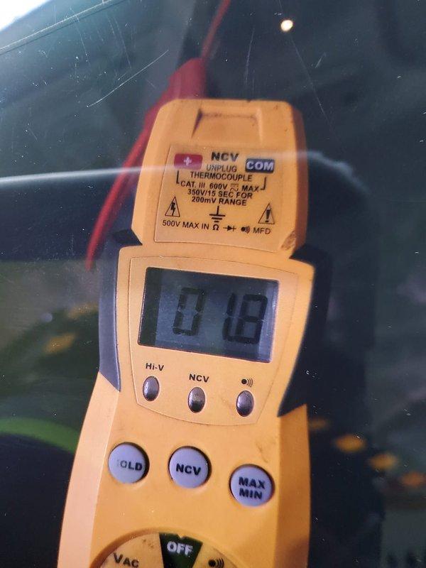 Responded to no heat call on an eight-year-old furnace. Upon arrival, performed diagnostic testing using digital multimeter to check electrical components and thermocouple voltage readings, which measured 0.18V indicating a failed thermocouple. Replaced faulty thermocouple assembly, restored proper millivolt signal to gas valve, and verified furnace ignition sequence and heating operation throughout the home.
