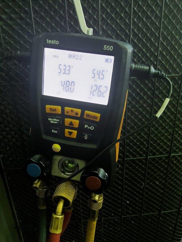 Completed annual preventative maintenance on three residential air conditioning systems. Performed comprehensive tune-up procedures including refrigerant pressure and temperature measurements using digital manifold gauges, verified system operating temperatures at supply vents, inspected electrical connections, cleaned condensate drains, and confirmed proper airflow across all units. All three systems tested within normal operating parameters and are functioning properly for the cooling season.