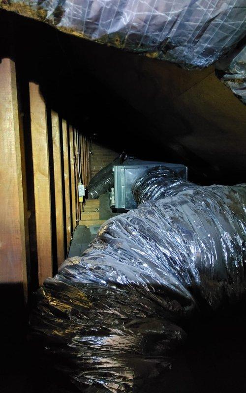 Completed comprehensive AC tune-up for new customer with no reported issues. Performed standard preventive maintenance including inspection of outdoor condenser unit located in overgrown vegetation, checked refrigerant levels, cleaned coils, and verified proper system operation. Inspected indoor air handler and ductwork in attic space, confirming adequate insulation and airflow. System operational and running efficiently upon completion.