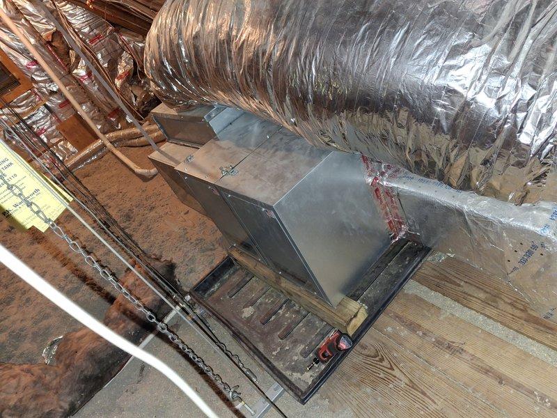 Completed preventative maintenance on two residential cooling systems: one air handler unit located in attic and one outdoor condenser unit. Inspected attic-mounted air handler, verified proper operation of ductwork and refrigerant lines, and confirmed equipment is functioning within normal parameters. Performed routine maintenance on outdoor condenser unit including inspection of fan assembly, compressor operation, and electrical connections. Confirmed both systems are approximately four years old and operating efficiently. Verified filter size requirements as 20x25x4 for future replacement needs.