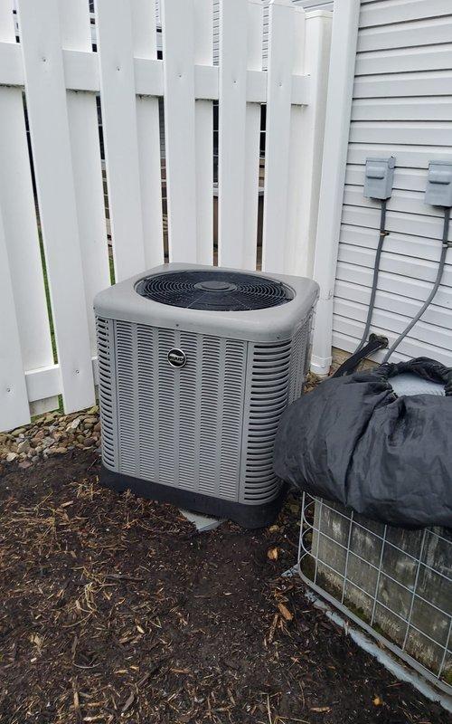 Completed comprehensive AC tune-up and preventive maintenance on two residential air conditioning systems, both approximately 20 years old. Performed standard cooling season inspection protocol including refrigerant level verification, electrical connection testing, condenser coil cleaning, and airflow assessment on both outdoor condensing units. All systems operational and ready for cooling season demands.