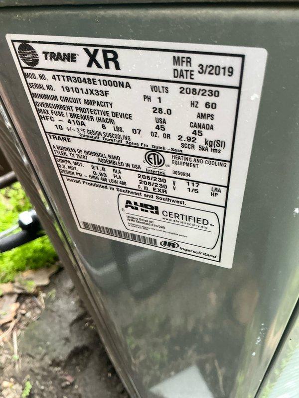 Completed comprehensive cooling maintenance on two HVAC systems as part of scheduled home plan service. Performed standard tune-up procedures on Trane XR condenser unit (Model 4TTR3048E1000NA), including inspection of electrical connections, verification of proper voltage and amperage, examination of refrigerant lines, and assessment of overall system operation. All components found operating within manufacturer specifications, with electrical connections secure and system performance optimal for continued reliable cooling operation.