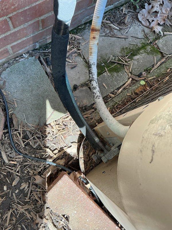 Conducted on-site evaluation for complete HVAC system replacement. Assessed existing two-stage furnace unit in basement mechanical room, noting current configuration with PVC venting system and connection to existing ductwork. Inspected exterior utility connections and identified weathered condensate drainage lines showing significant deterioration and staining. Documented equipment specifications, spatial constraints, and existing infrastructure to provide comprehensive replacement estimate options. Coordinated arrival time and confirmed appointment for presenting three equipment replacement proposals to customer.