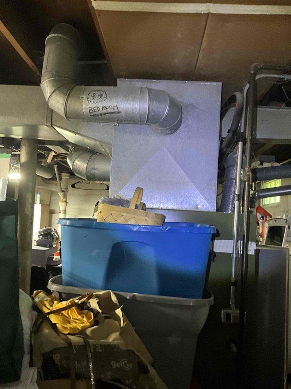 Conducted comprehensive on-site evaluation for complete HVAC system replacement. Assessed existing air handler unit located in basement mechanical room with connected bedroom ductwork, and inspected outdoor condenser unit showing significant weathering and age-related deterioration. Documented current system configuration, refrigerant line routing, electrical connections, and provided replacement recommendations for 11-12 SEER rated equipment upgrade.