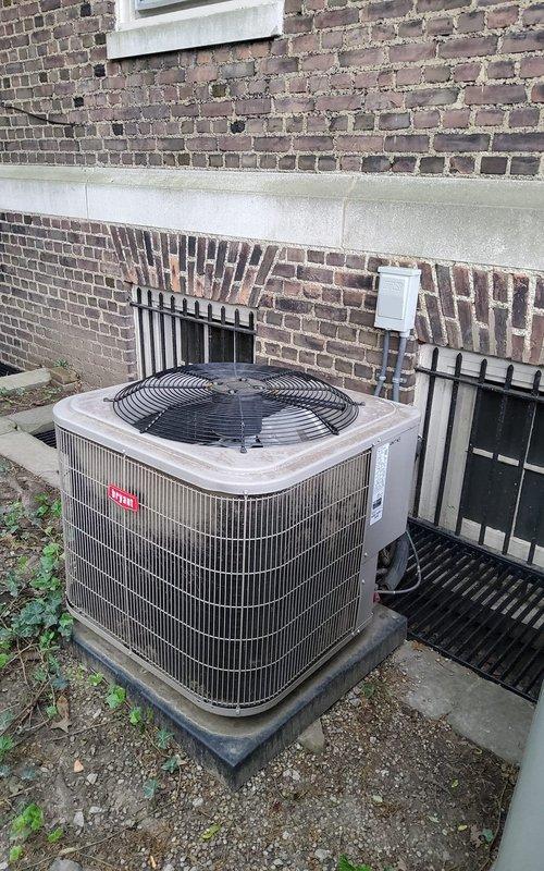 Performed routine maintenance on 3-year-old Unico system with outdoor condenser and second-floor indoor unit. Cleaned condenser coils by hosing out accumulated debris to restore proper airflow and heat transfer efficiency. Completed standard tune-up procedures including system inspection and operational verification.