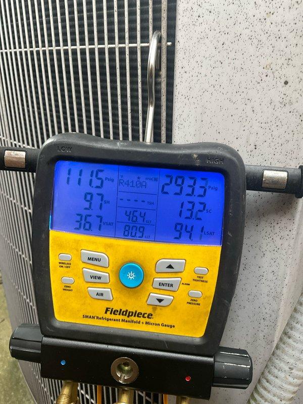 Performed comprehensive tune-up on Carrier 38TXA048 condensing unit, serial number 0102E02753. Utilized digital manifold gauges to measure system pressures and temperatures, recording superheat and subcooling values to verify proper refrigerant charge and system performance. Inspected condenser coil, electrical connections, and all unit components to ensure optimal operation for the upcoming cooling season.