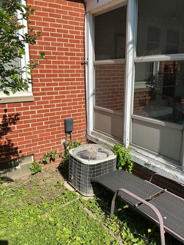 Completed full HVAC system replacement for 21-year-old air conditioning unit. Installed new outdoor condenser unit on existing concrete pad at exterior of residence and replaced indoor air handler in basement utility area with updated equipment. Connected new ductwork, condensate drain lines, and electrical components to ensure proper system operation and code compliance.