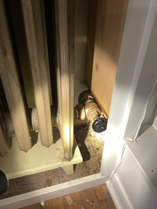 Completed replacement of steam radiator vents throughout the property. Removed old, corroded vents from multiple cast iron radiators and installed new brass air vents to ensure proper air release and efficient steam distribution. Work included accessing radiators in various rooms, removing accumulated debris from valve assemblies, and testing system operation upon completion. Customer also expressed interest in future installation of smart thermostat controls for the heating system.