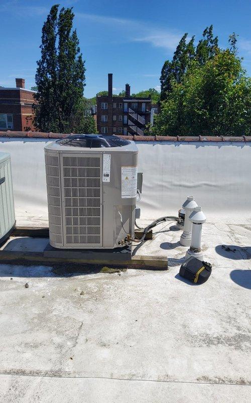 Performed seasonal air conditioning start-up on rooftop HVAC system, completing system inspection and operational testing between 12-4. Additionally installed thermostat spacer cover as requested to ensure proper thermostat function and appearance.