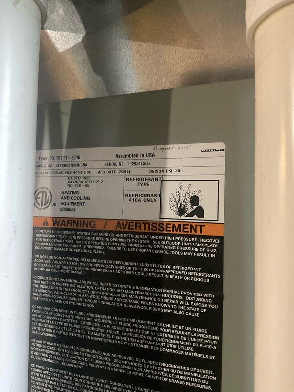 Performed comprehensive tune-up on 15-year-old residential air conditioning system, model 4TXCB003DS0HCAA utilizing R-410A refrigerant. Conducted standard maintenance procedures including inspection of all mechanical and electrical components, verified proper refrigerant charge and system pressures, cleaned condenser coils, checked electrical connections, and tested system operation to ensure optimal performance for the cooling season.