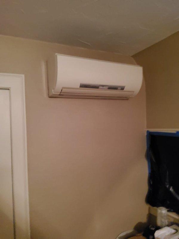 Responded to service call for 15-year-old Mitsubishi multi-zone mini-split system with multiple indoor units not cooling properly. Upon arrival, performed comprehensive system diagnostic including refrigerant pressure testing, electrical component inspection, and airflow assessment of both outdoor condensing unit and indoor air handlers. Noted significant leaf debris accumulation around outdoor unit affecting airflow and heat exchange efficiency. Cleared all debris from condensing unit perimeter and coil surfaces, inspected refrigerant lines for leaks, and tested system operation. Checked refrigerant charge levels and confirmed system had lost refrigerant since previous service. Located and repaired refrigerant leak, evacuated system, and recharged to manufacturer specifications. Verified proper operation of all indoor zones, confirmed adequate cooling output, and tested thermostat functionality. System restored to full operational capacity with all units now providing proper cooling p