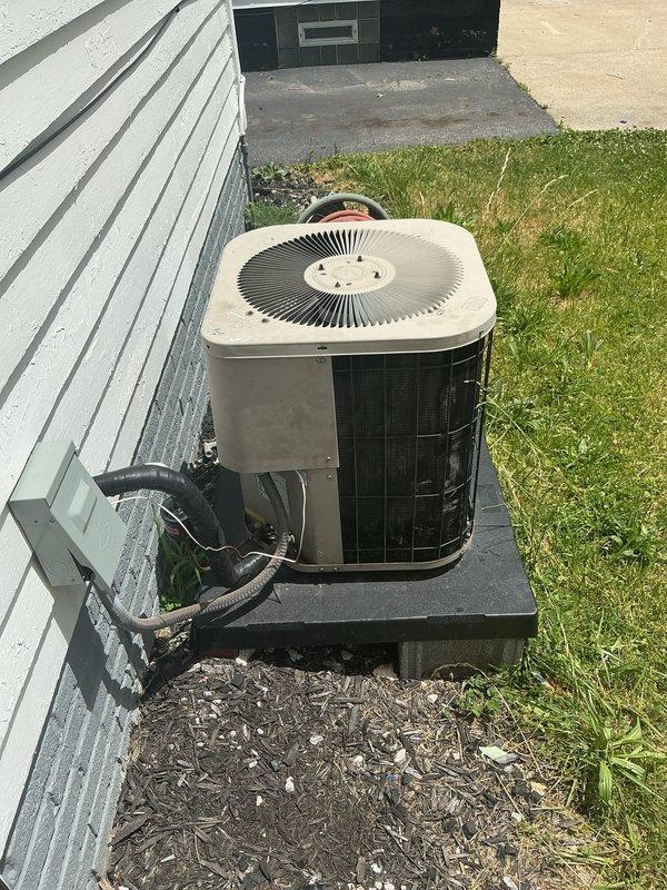 Responded to no cooling complaint and conducted comprehensive system evaluation of existing outdoor condensing unit and HVAC system. Assessed equipment condition, performance capabilities, and determined replacement was necessary. Provided detailed estimate for complete air conditioning system replacement including new condensing unit, associated refrigerant lines, and electrical connections to restore proper cooling functionality to the residence.