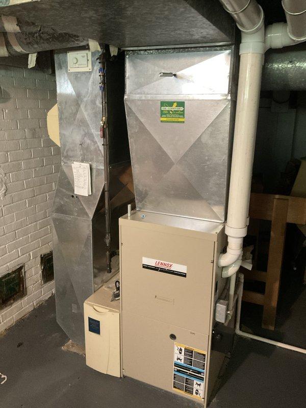 Completed scheduled home plan cooling tune-up on a 20-year-old Lennox HVAC system. Performed comprehensive maintenance including inspection of air handler unit, verified proper operation of all components, checked refrigerant lines and condensate drain system, inspected ductwork connections, and confirmed system is operating within manufacturer specifications for the cooling season.