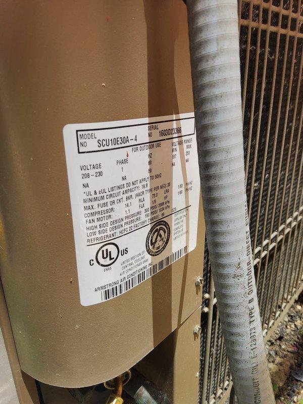 Performed routine maintenance on a 15-year-old Goodman air conditioning system, model SCU10E30A-4. Completed comprehensive tune-up including air filter replacement, visual inspection of outdoor condenser unit, and verification of proper system operation with no issues identified.