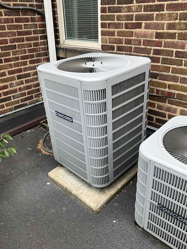 Performed diagnostic evaluation on second floor air handler system experiencing inadequate cooling. After thorough assessment of the second floor layout and existing HVAC configuration, determined the current system capacity is undersized for the cooling load requirements of the space. Documented existing Concord outdoor condensing unit and electrical panel configuration for replacement estimate preparation.