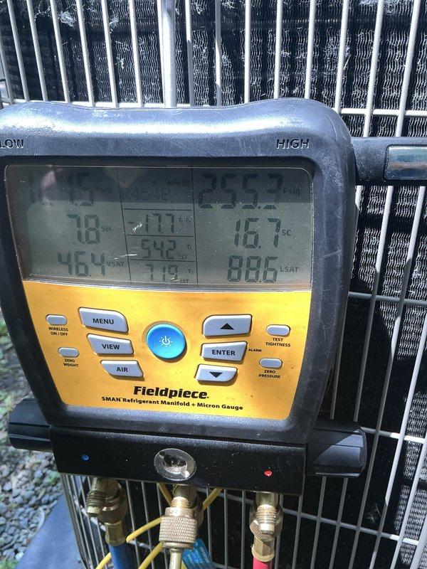 Completed comprehensive cooling maintenance on two air conditioning systems per annual Home Plan agreement. Performed full system inspections including blower assembly evaluation, airflow verification, and refrigerant pressure/temperature analysis using digital manifold gauges. Both units operating within manufacturer specifications with proper superheat and subcooling values confirmed.
