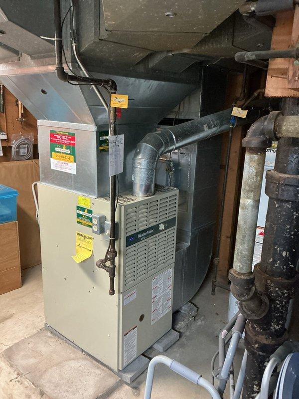 Conducted estimate for HVAC system replacement due to no cooling condition. Evaluated existing furnace and air conditioning equipment in basement mechanical room, documented current system configuration including ductwork connections and electrical service. Provided replacement options and recommendations for new heating and cooling system installation.