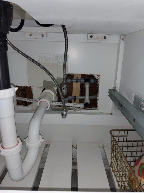 Installed two new frost-free outdoor faucets to replace existing exterior hose bibs. Work included running copper supply lines through interior wall cavities, installing shutoff valves with access panels for future maintenance, and securing all connections to code. Additional plumbing modifications were completed as needed to ensure proper installation and functionality of both freeze-proof spigots.