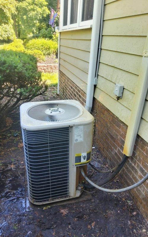 Completed comprehensive cooling maintenance on a 15-year-old residential air conditioning system. Performed standard tune-up procedures including inspection of outdoor condensing unit, verification of refrigerant line connections, evaluation of electrical components and conduit connections, and assessment of overall system operation. Unit was found to be functioning properly with all components operating within normal parameters at time of service.