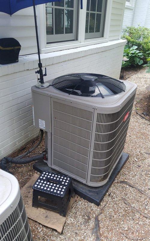 Completed preventive maintenance on three residential air conditioning units. Performed comprehensive inspection of outdoor condenser unit, verifying proper operation of compressor, condenser fan motor, and electrical connections. Inspected indoor air handler and furnace system, checked condensate drainage lines and humidifier operation. All units tested and confirmed operational. Customer renewed maintenance plan agreement with technician on-site.
