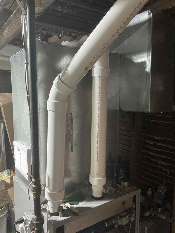 Completed comprehensive estimate for complete HVAC system conversion from existing boiler heating system to forced air system at church facility. Assessed current boiler infrastructure and mechanical room layout to determine requirements for new forced air installation. Evaluated utility space conditions including structural considerations, available clearances, and necessary modifications for air handler placement and ductwork routing.

Documented existing mechanical room configuration showing adequate space for modern air handler unit installation with proper clearance requirements. Identified optimal positioning for new equipment to maximize efficiency and serviceability while minimizing structural modifications. Assessed requirements for PVC condensate and exhaust venting systems that will need to be installed with new forced air system.

Evaluated exterior wall conditions and determined placement requirements for four ventilation grilles needed for proper air intake and exhaust. V